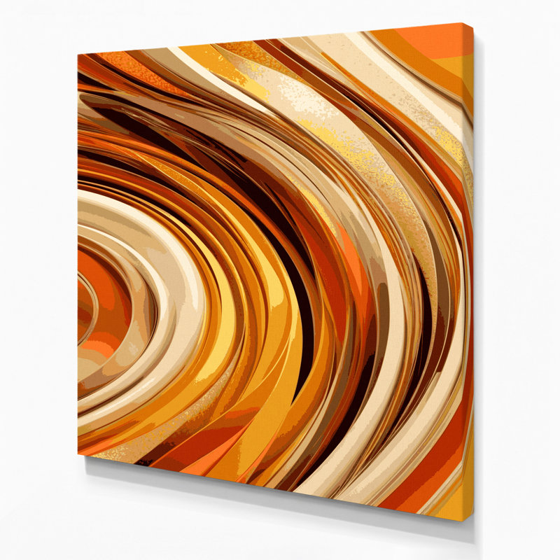 Digital Abstraction 16 Brown Canvas Wall Art, 16" H x 16" W