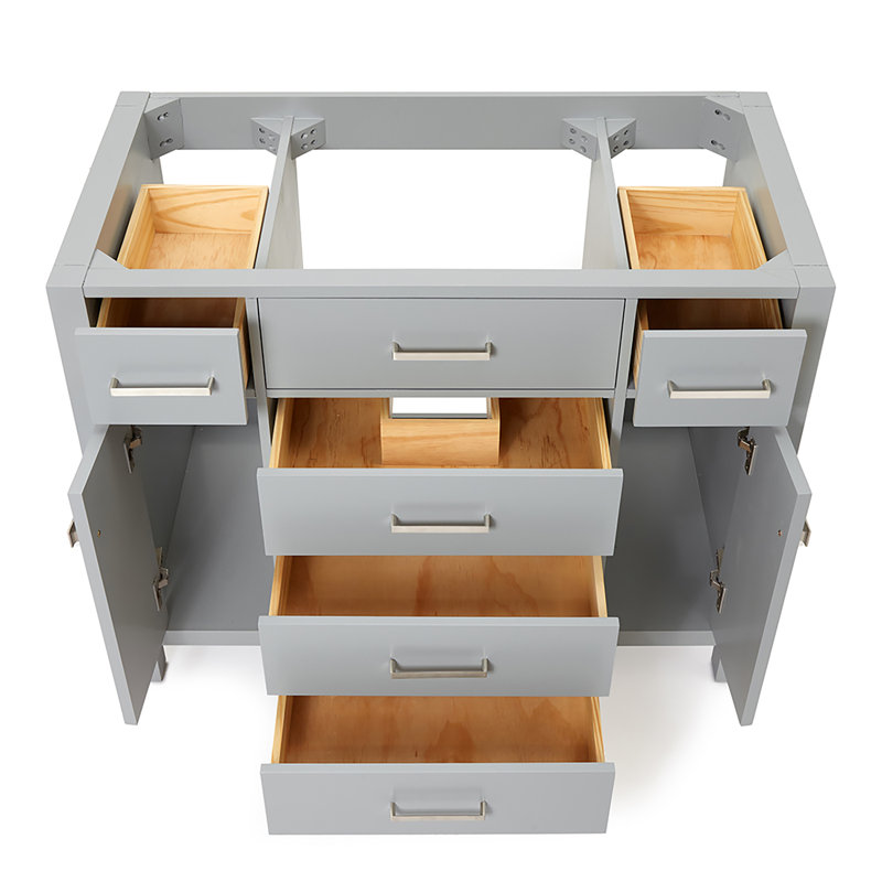 Base de meuble-lavabo simple Petrel, Gris