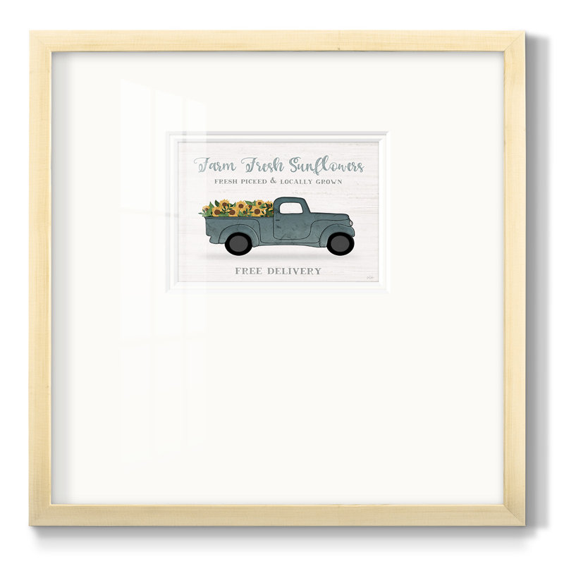 Camion Farmers Market, H 17 po x l 17 po x P 1,25 po, Papier encadré brun