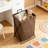 Brown,2Pcs,Foldable Laundry Hamper Basket With Handles, Collapsible Clothes Storage Organizer For Bathroom, Bedroom, And Home Use