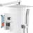 Rainfall Bathroom Shower System & Complete Combo, Wall Mounted - Solid Brass Pressure Balancing Valve, 10 Inch Rain Shower Head & Handle-119419703