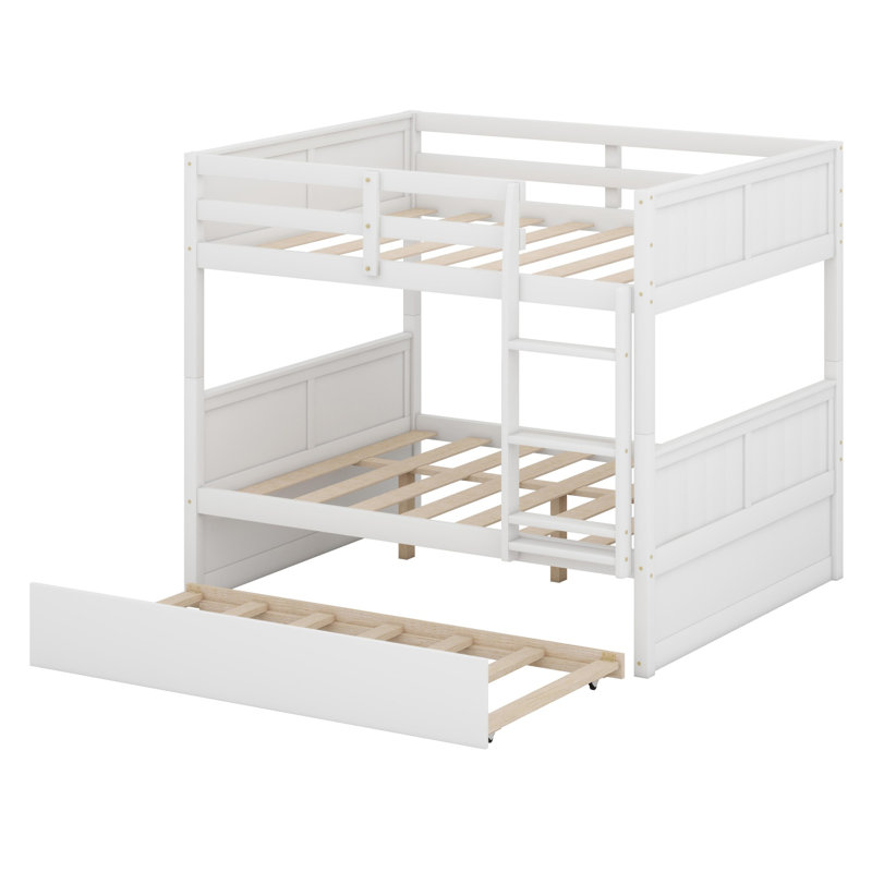 Bunk Bed With Trundle, White