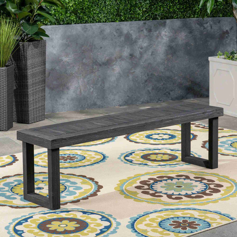 Banc en bois d'acacia durable et résistant aux intempéries