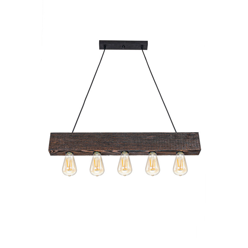 Kepler 5 - Light Kitchen Island Pendant, Rosewood