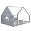 Lit maison avec fenêtre et clôture, DEL-2055733542