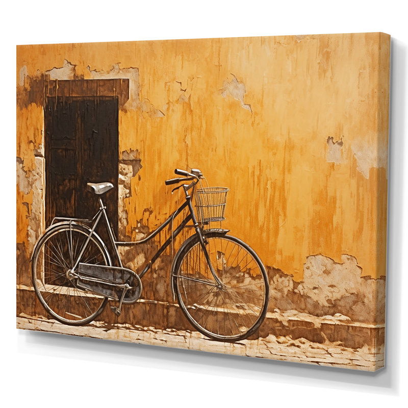 Caramel commute vélo I - art mural de vélo_106994, Toile tendue, H 16 po x l 32 po x P 1 po