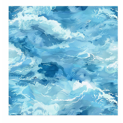 «Beach and Coastal Ocean Waves IV», reproduction d'art sans cadre
