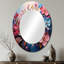 Pomme en fleurs Expressionist Burst IV - miroir en fleurs, miroir mural décoratif blanc, impression d'art en métal-121387112-121387809