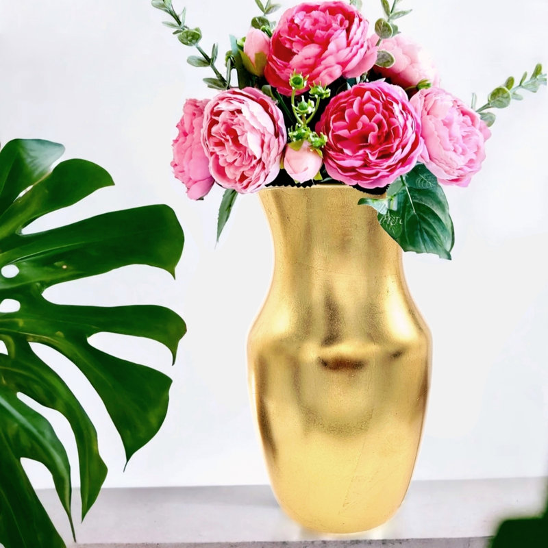 Vase de table en verre Kristilee, Or
