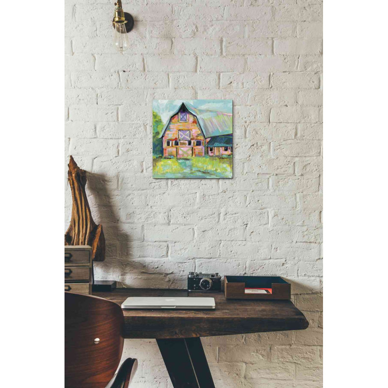 Epic Graffiti "Going To The Country II" By Jeanett Jeanette Vertentes - Wrapped Canvas Print, 12" H x 12" W x 0.75" D