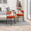 Chaises d'appoint rembourrées avec structure en fer-380601314