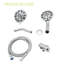 Ensemble de douche avec pomme de douche standard de 4,7 po et placage rond à 7 mains