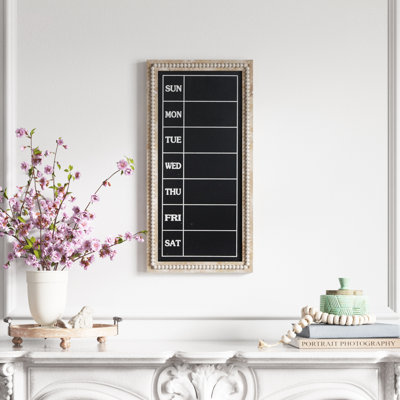Wood Farmhouse Wall Chalkboard, 31.5 X 16 X 1.5