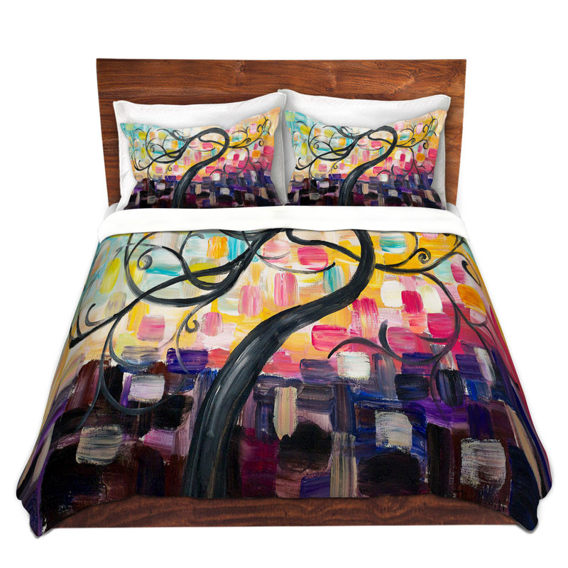 Ensemble de housse de couette couleur arbre vi, 1 housse simple + 1 taie standard