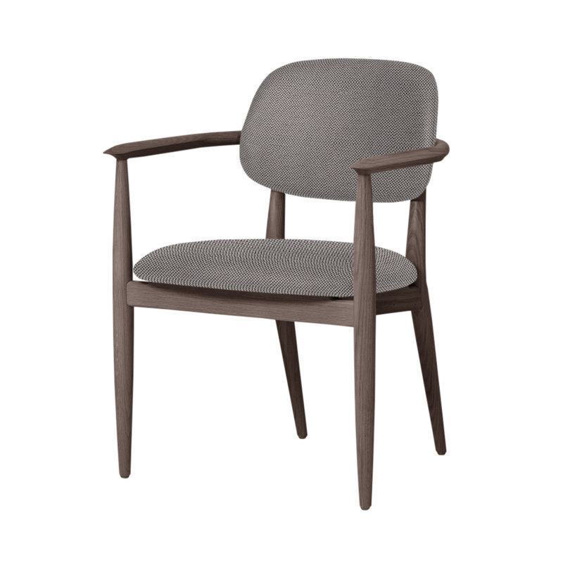 Chaise Slow de Space Copenhagen, Noyer à finition savonnée, Revive 1324