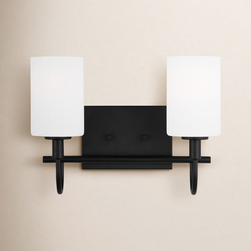 Two Light Wall / Bath, Midnight Black