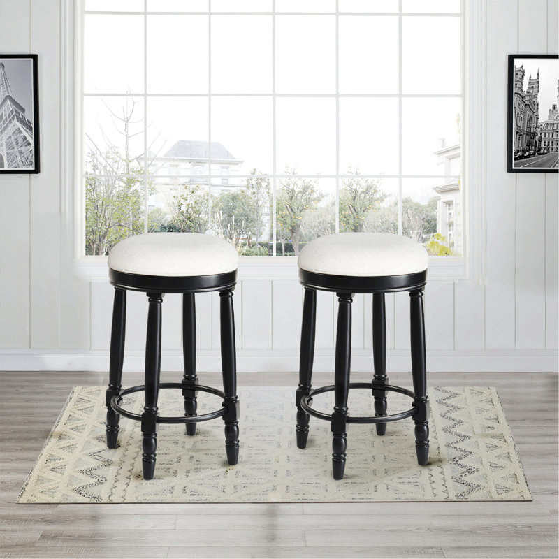 Ensemble de 2 tabourets de bar, tabourets à hauteur de comptoir, tabouret de bar pivotant à 360 ° pour la cuisine et la salle à manger