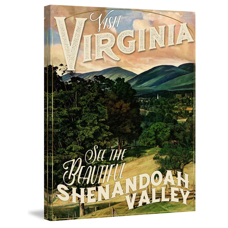 Travel Virginia by Curtis Publishing - No Frame Print on Canvas, 132cm H x 101cm W x 3.81cm D