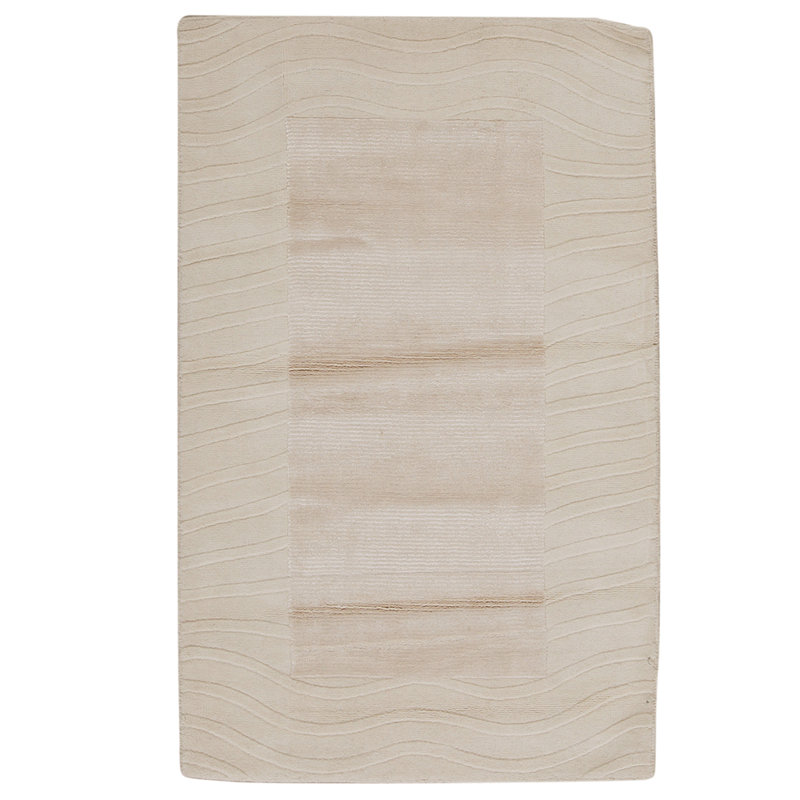 Tapis beige / gris noué à la main de haute qualité