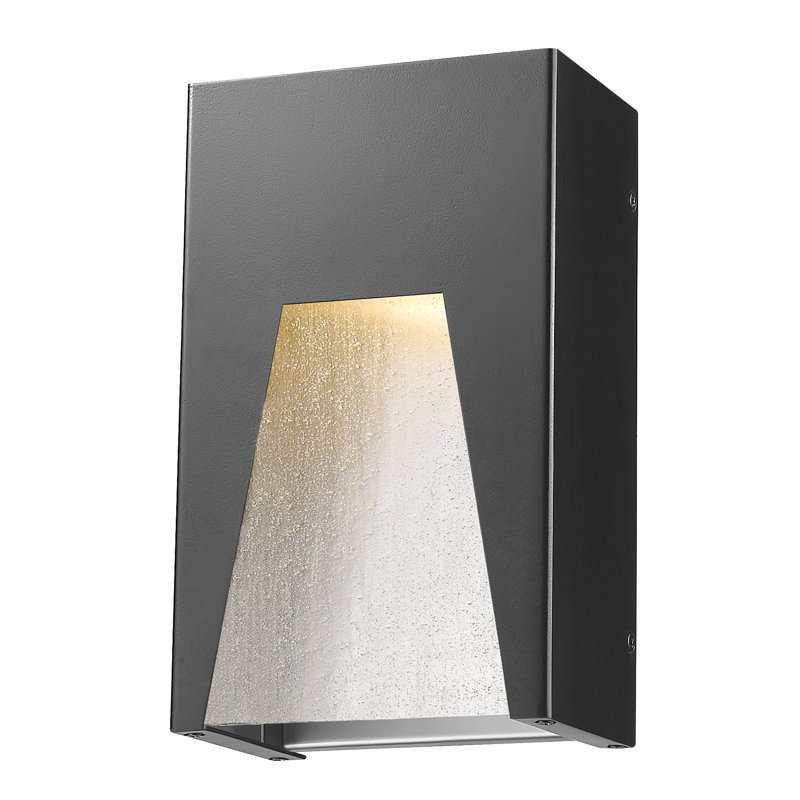 Robstown LED Wall Light, Black, Clear Seedy