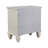 Cream White 3-Drawer Nightstand With Pull Out Tray