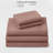 Rug Branch California Cotton Club 4 PC King Sheet Set – 600 Thread Count, 100% Long-Staple Cotton, Fits Thick Mattresses, Soft Sateen Weave, Breathable, Durable, Machine Washable – Pink-118550751-118550749