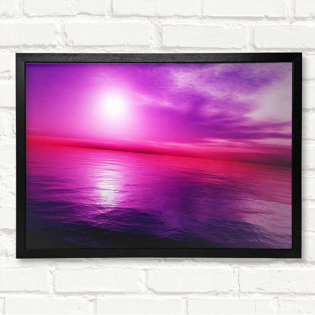 Gerahmtes Poster Stunning Lilac Pink Ocean Reflections