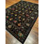 Tapis noir original en laine et coton noué à la main