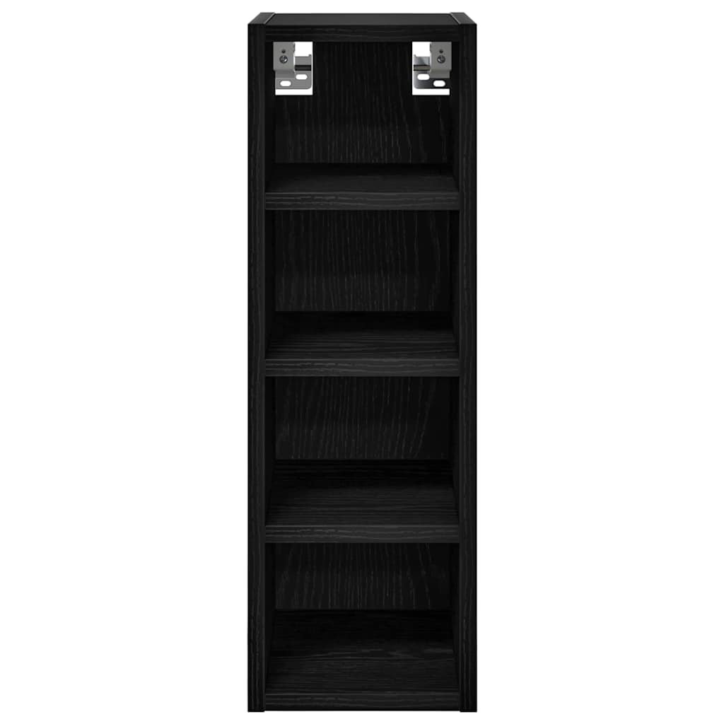 Vidaxl Hanging Cabinet With Shelf Riga Black Oak 20 X 29.5 X 60 Cm