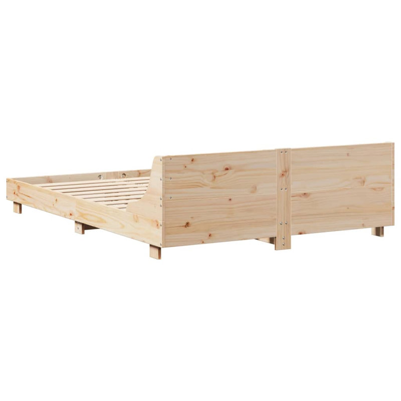 Bed Frame, European Double (140 x 200 cm), Brown