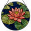 Panneau de vitrail en verre coloré H 7,8 po-922391679