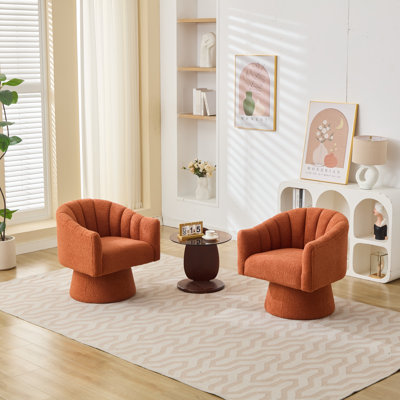 Fauteuil demi-tonneau pivotant