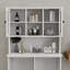 Armoire à linge à la mode en blanc - deux compartiments avec style-777819641