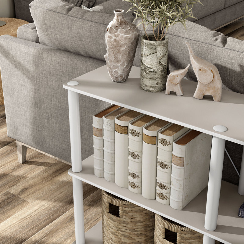 Terzenbach Wide Storage Shelving, (3 Shelves) 30.11"H x 47.24"W x 12"D, Taupe Gray