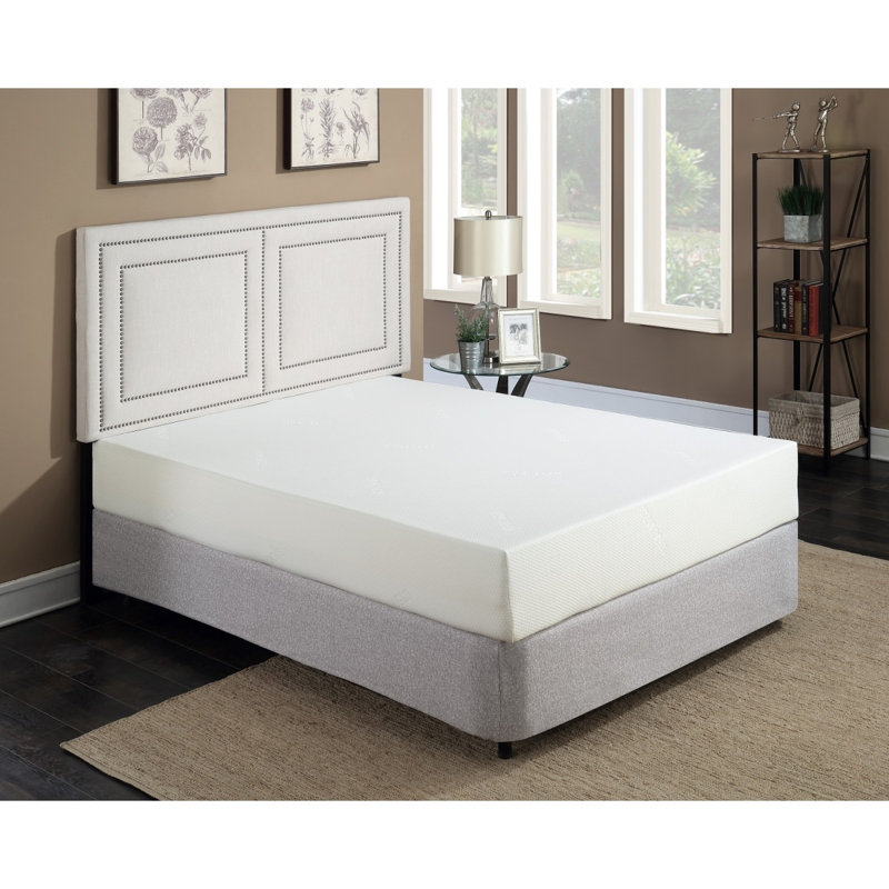 10 In. Plush California King Gel Memory Foam Mattress, Cooling Technology, Pressure Relief Bed Mattress In A Box, White