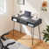 Kemah Wooden Computer Desk Rectangle Laptop Desk with Drawer and Open Shelf