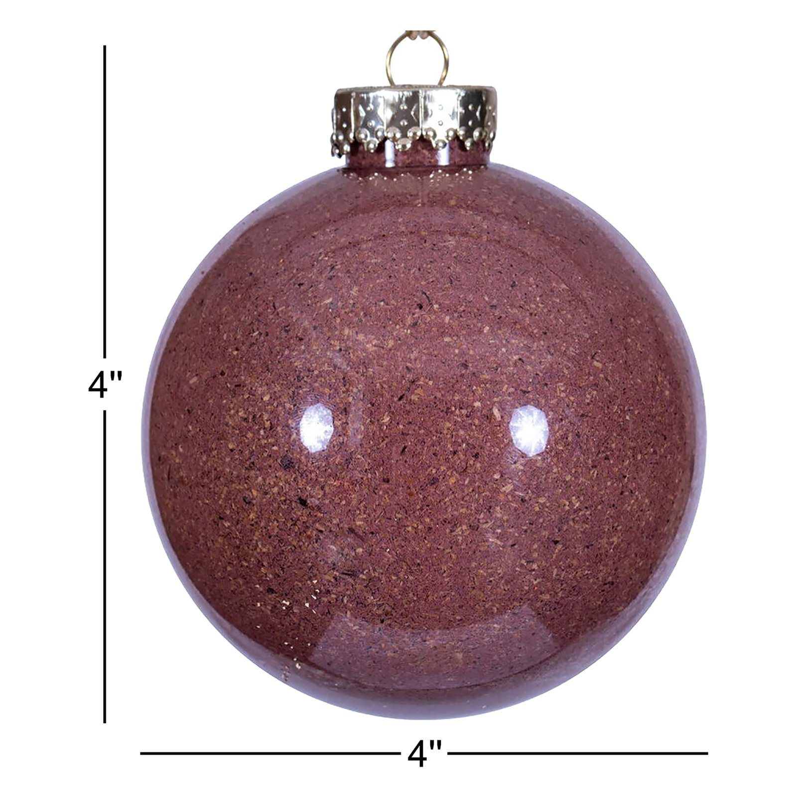 4" Shatterproof Bauble, Mauve