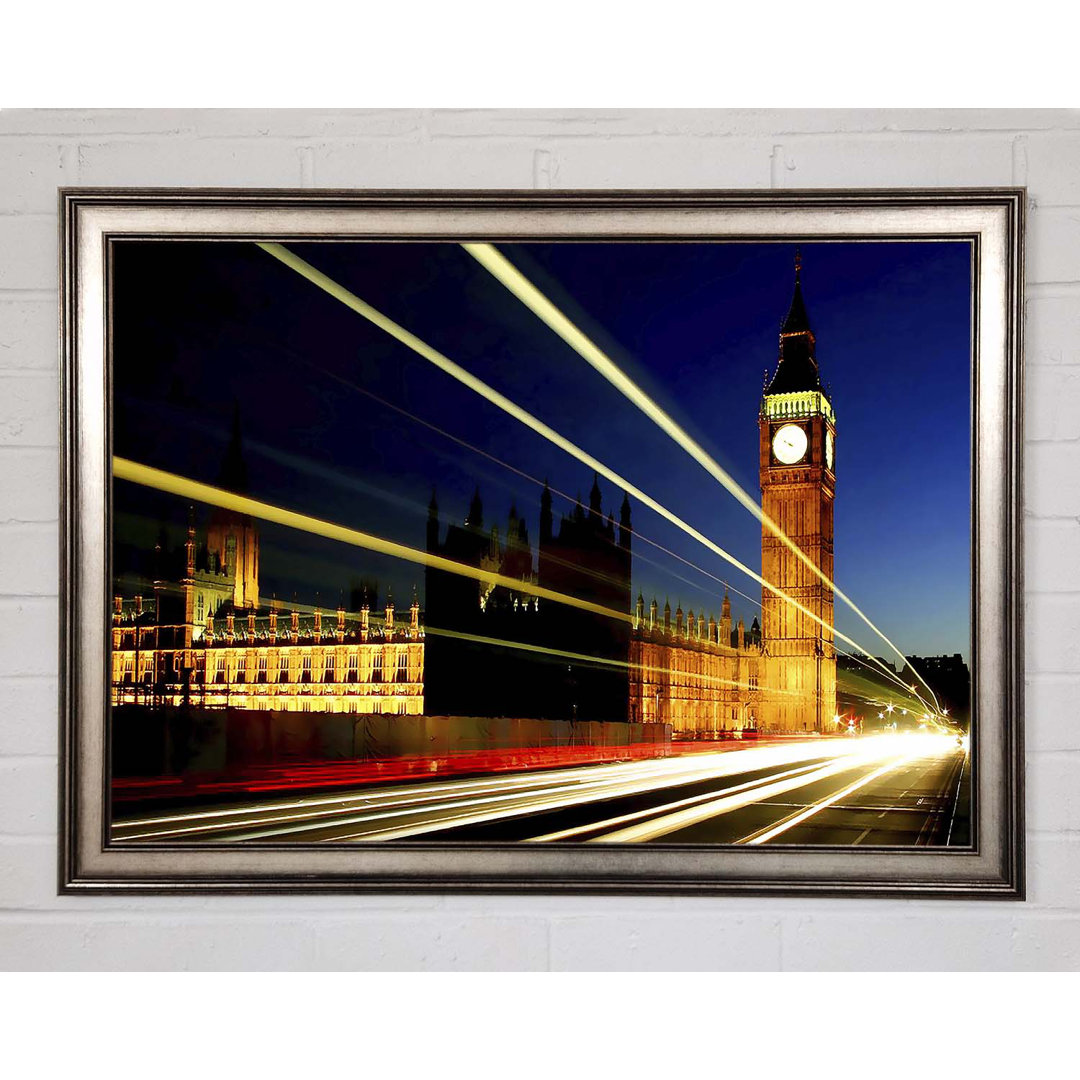 London Big Ben Lights - Einzelne Bilderrahmen Kunstdrucke