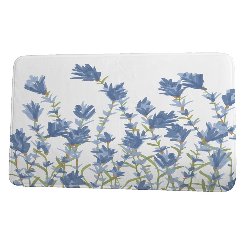 Tapis de bain Loose, L 34 po x l 21 po, Bleu