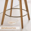 Tabouret de comptoir pivotant 26 po 3PCS avec structure en bois massif et dossier moyen-1043452203-1047842985