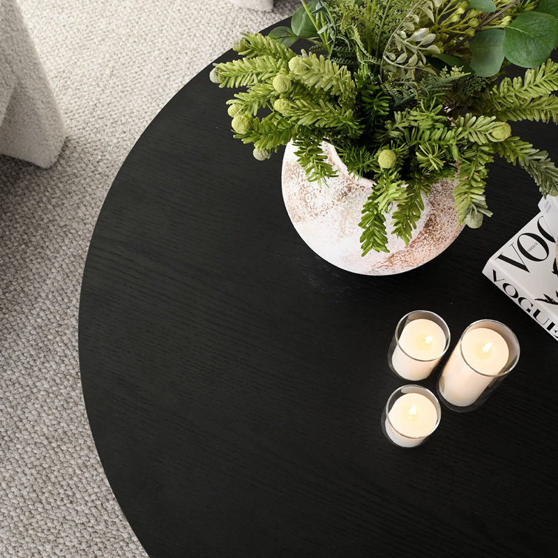 Table basse ronde avec rangement Baxman
