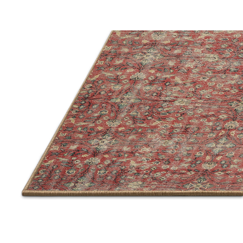 Tapis oriental en laine rouge, Rectangle 6 pi x 9 pi
