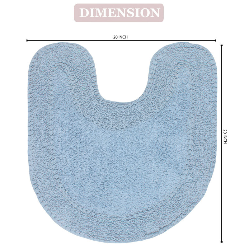 Tapis en coton Concetta, Bleu