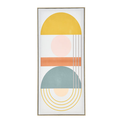 Toile abstraite moderne avec cadre au fini blond