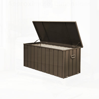 Gallon Outdoor Storage Deck Box, Waterproof and Lockable, Large Capacity for Patio Cushions, Pillows, and Garden Tools