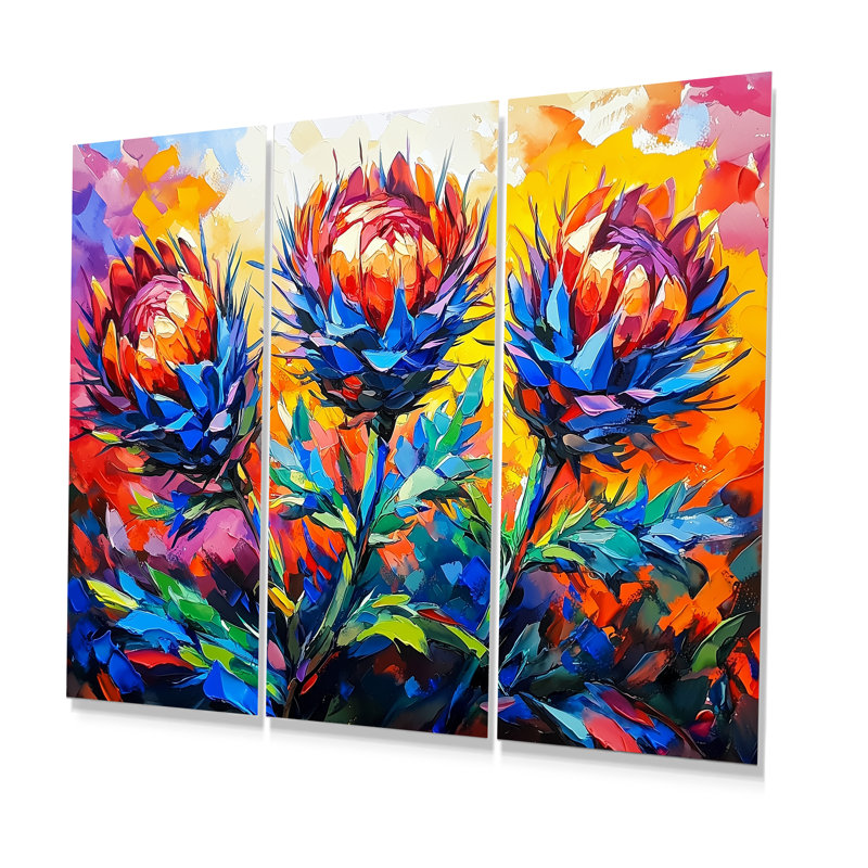 Adaway - chardon, ensemble d'art mural, H 40 po x l 60 po, Frameless Print Metal, Does Not Apply