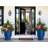 16.75" Modern Urn Outdoor Planters, Flower Pots for Outdoor Indoor Plants, 2-in-1 Design, Cobalt Blue-839981564