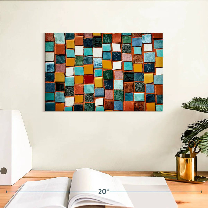Lilie Tile Scraps Mosaic, 8" H x 12" W