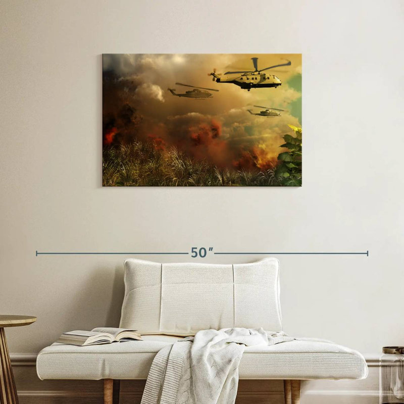 Lelar Helicopter Rescue Fleet, 24" H x 36" W