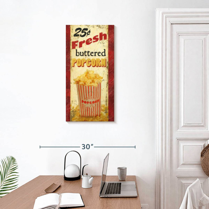 Buttered Popcorn, 30" H x 15" W
